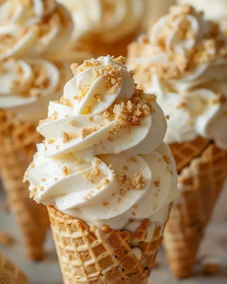 Banana Pudding Cheesecake Cones
