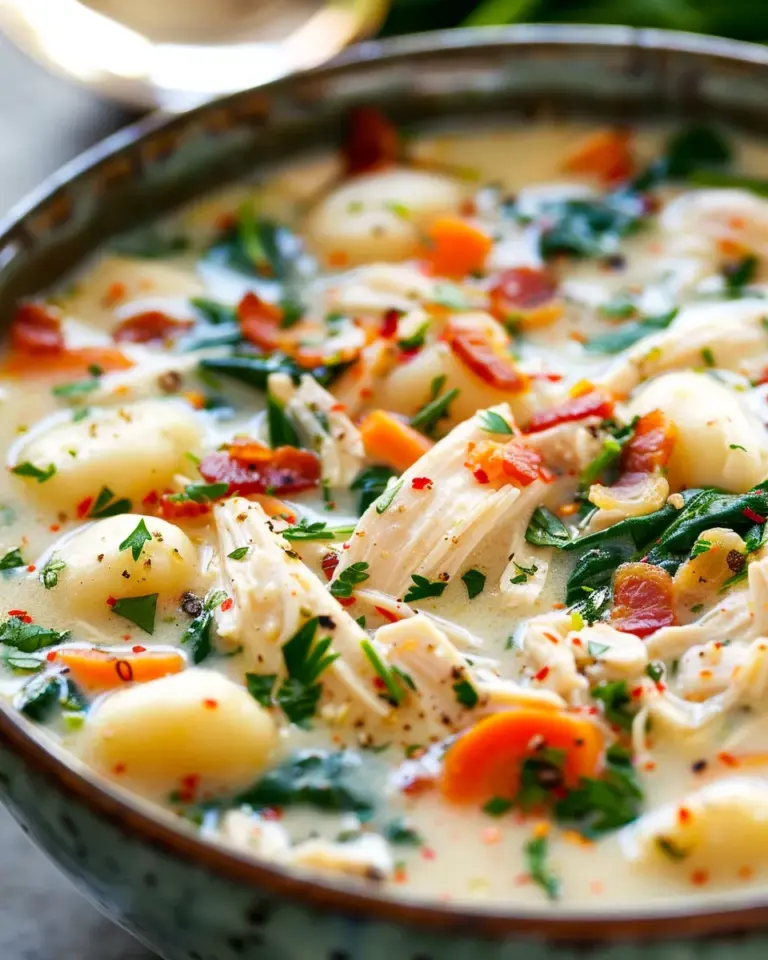 Creamy Crockpot Chicken Gnocchi Soup