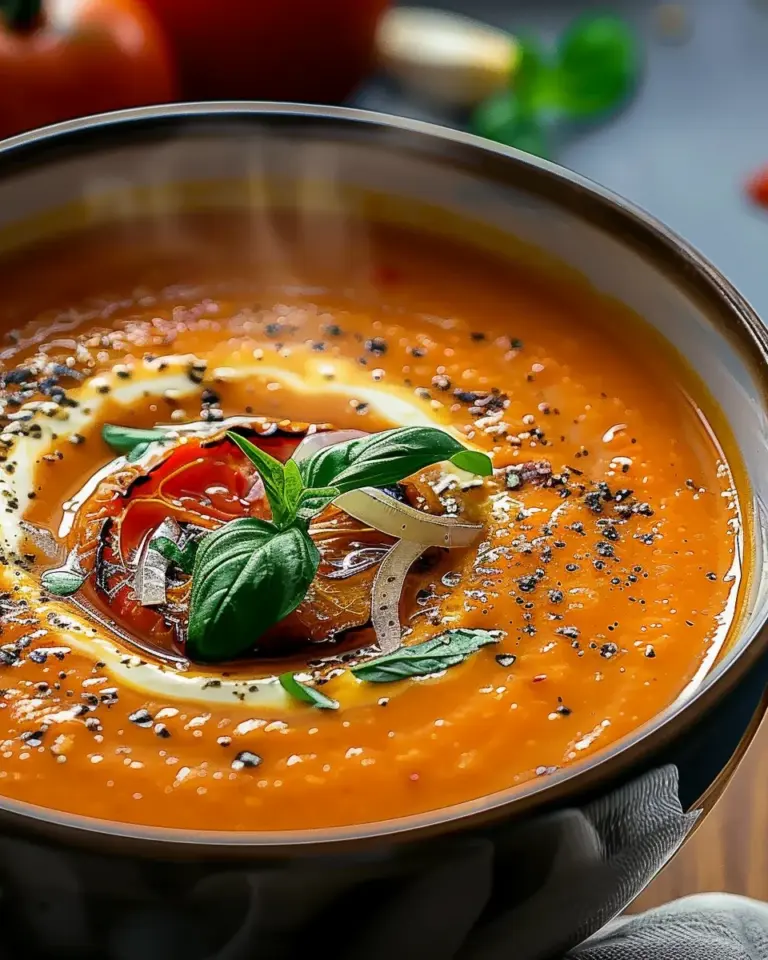 Creamy Roasted Garlic Tomato Soup