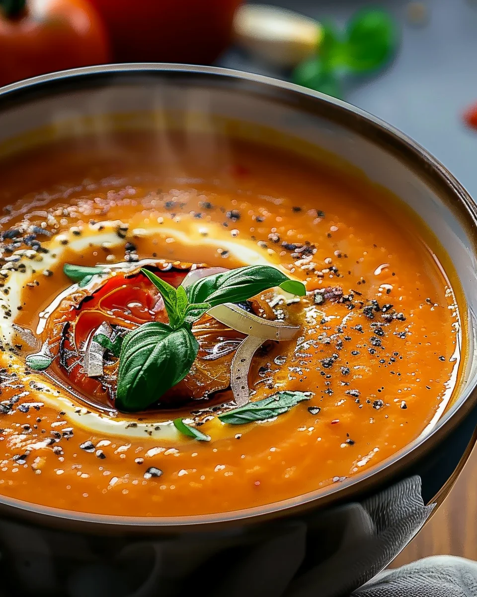 Creamy Roasted Garlic Tomato Soup