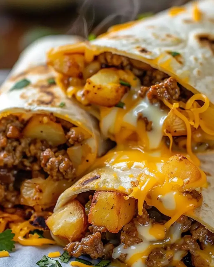 Cheesy Potato Burritos