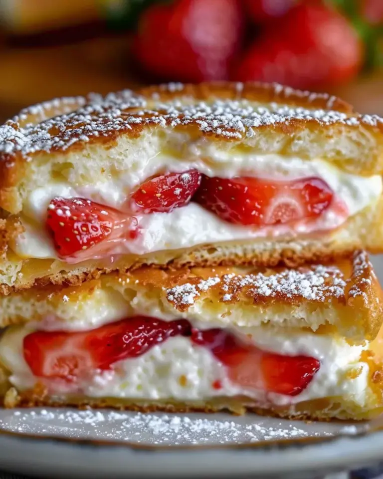 Fried Strawberry Cheesecake Sandwiches