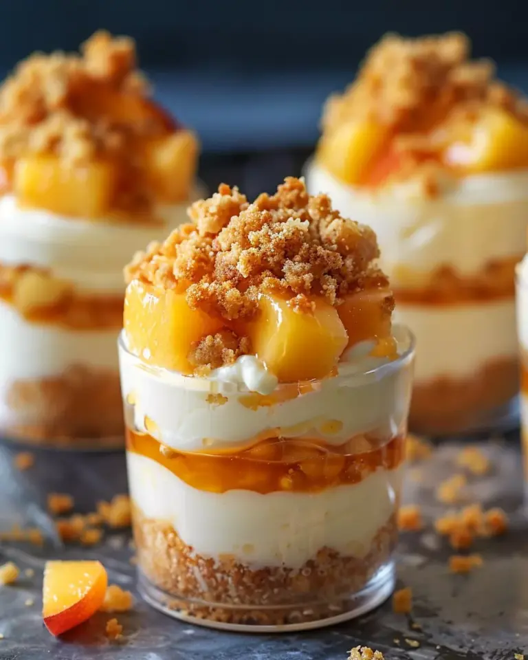 Peach Cobbler Cheesecake Cups