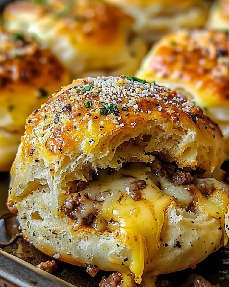 Garlic Parmesan Cheeseburger Bombs