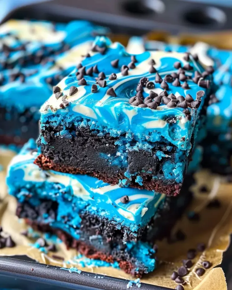 blue velvet brownies