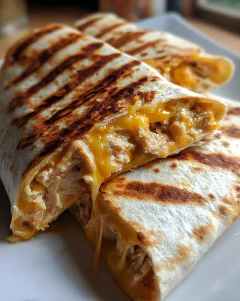Cheesy Garlic Chicken Wraps