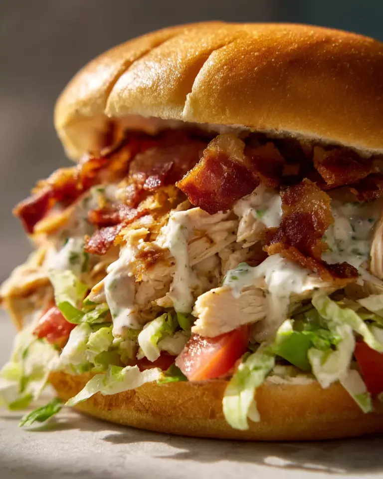 Chopped Chicken Bacon Ranch Sandwich Recipe