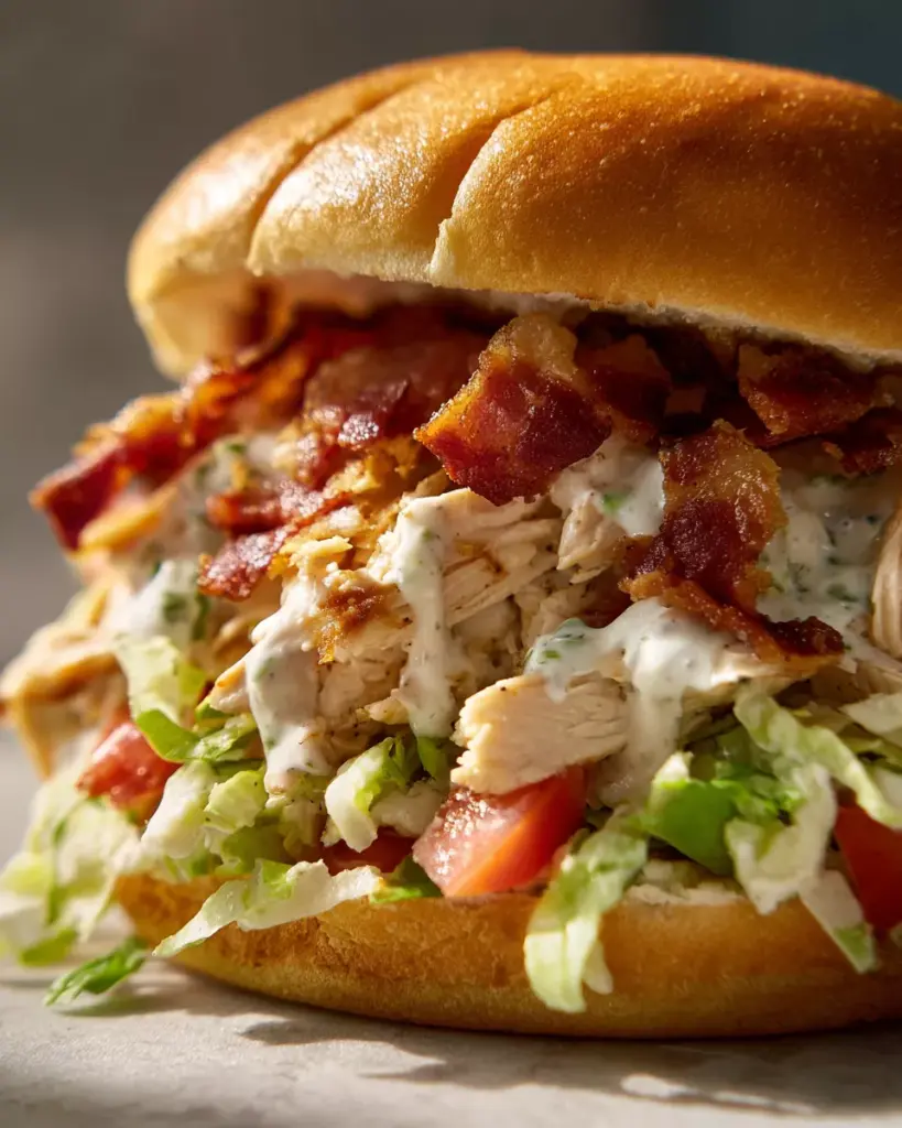 Chopped Chicken Bacon Ranch Sandwich Recipe