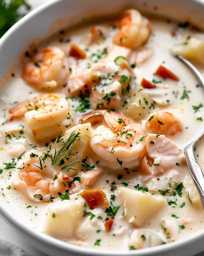 The Best Creamy Seafood Chowder 1 A 3 6