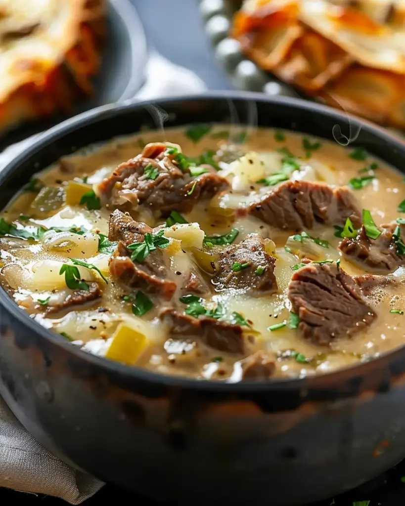 One-Pot Philly Cheesesteak Soup 1 A 3