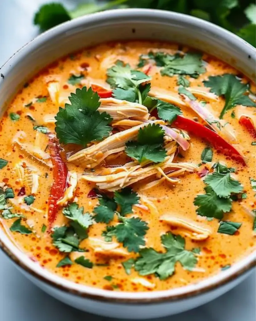crockpot Thai Coconut Chicken Soup