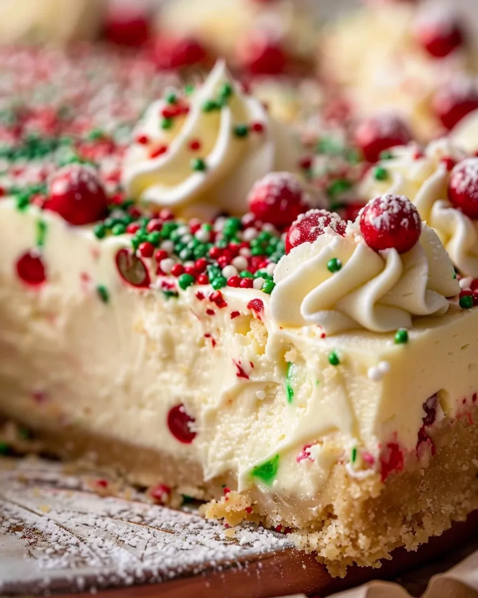 Christmas Sugar Cookie Cheesecake