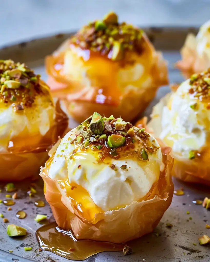 Ricotta Pistachio Honey Bites