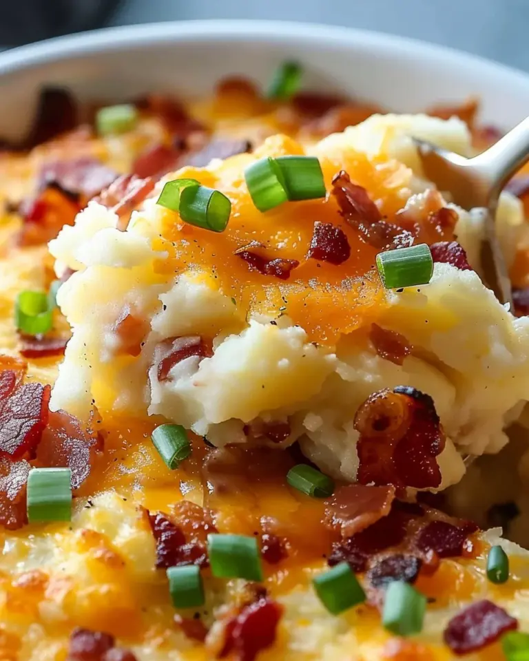 Bacon Cheddar Mashed Potato Casserole