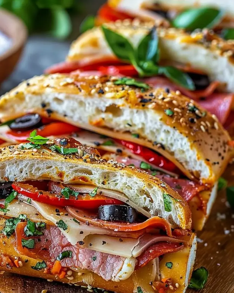 Baked Italian Grinder Sandwiches