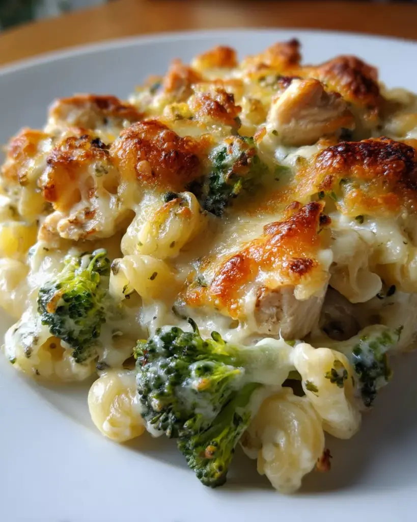 Chicken And Broccoli Alfredo Bake
