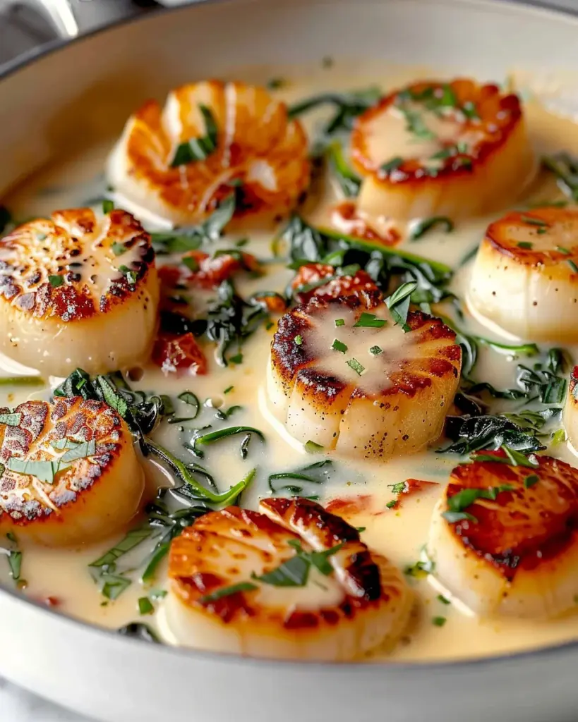 Stunning Creamy Tuscan Scallops Recipe