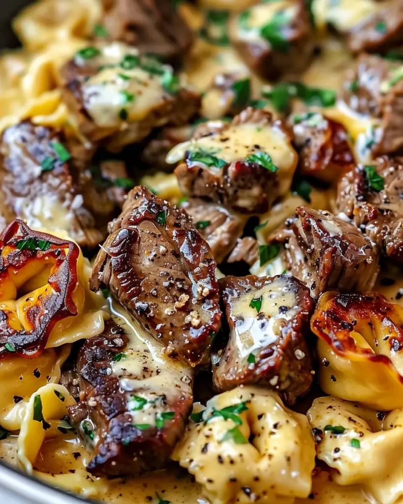 One-Pan Cowboy Butter Tortellini Steak Bites Recipe