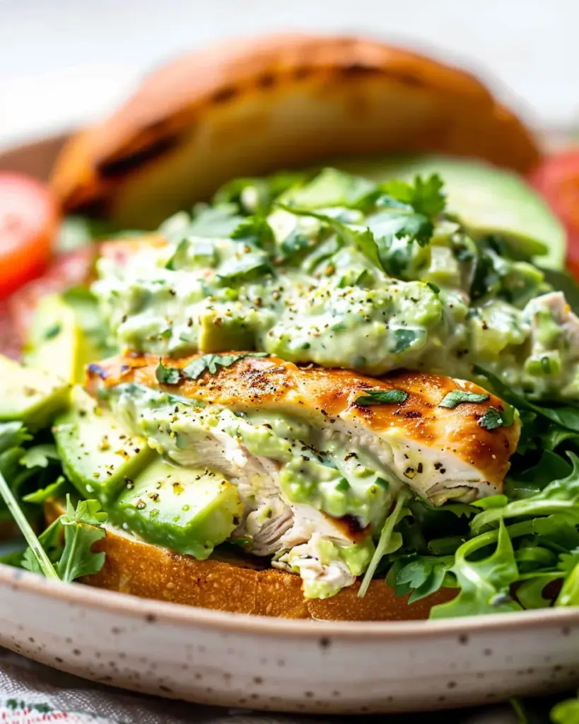 Healthy Greek Yogurt Avocado Chicken Salad Recipe