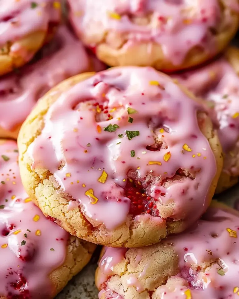Double Strawberry Sugar Cookies