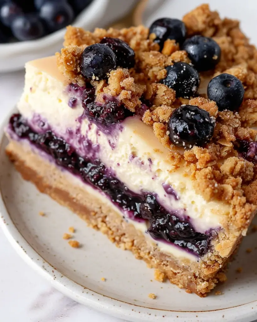 Blueberry Crumble Cheesecake