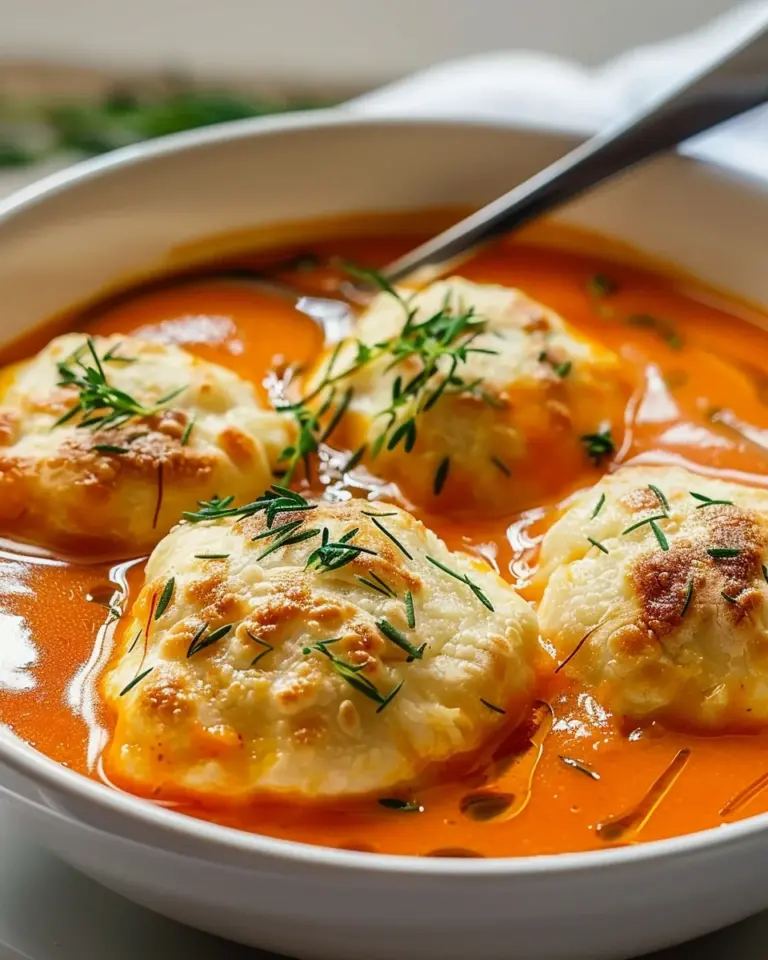 Tomato Soup with Cheddar Bay Dumplings