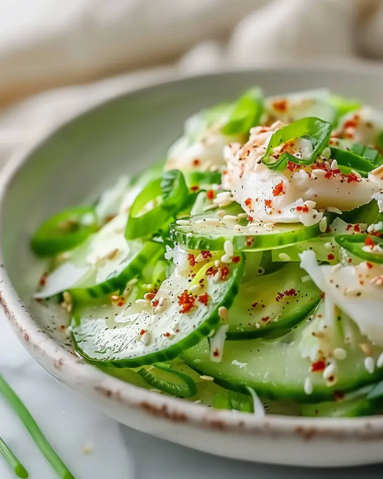 Cucumber Salad with Crab Meat Delight