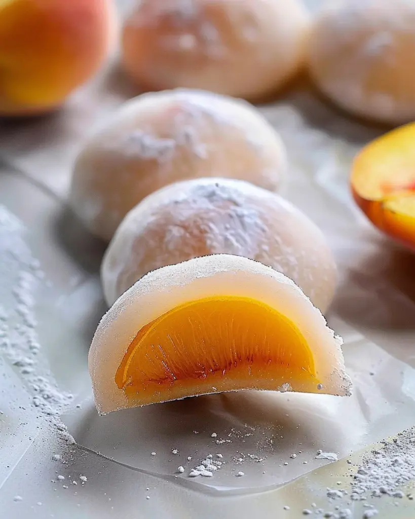 Whole Peach Mochi Recipe (Soft & Chewy) 4 4 2 5