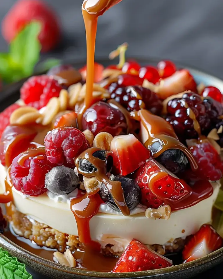 Caramel Crunch Cheesecake Fruit Salad