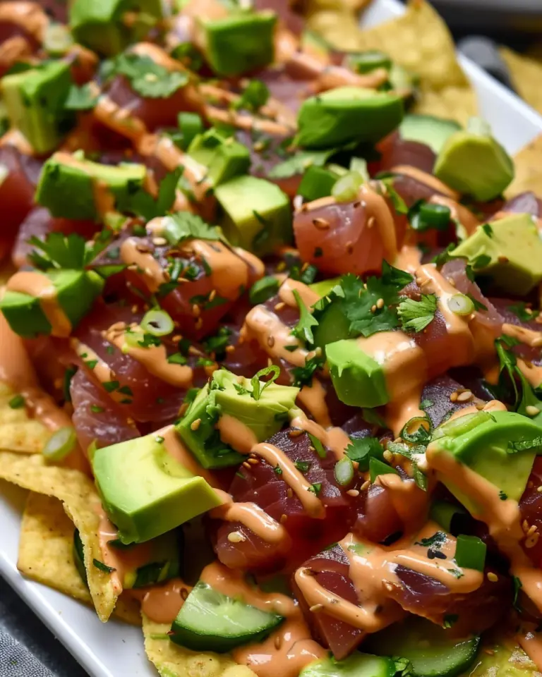 Tuna Poke Nachos