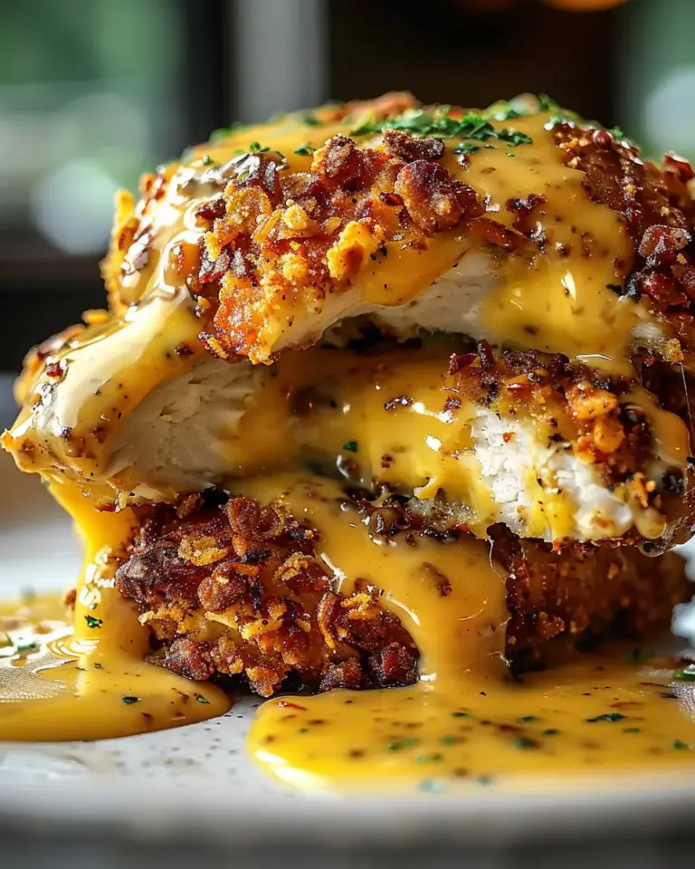 Savory Pretzel Chicken Mustard Cheddar
