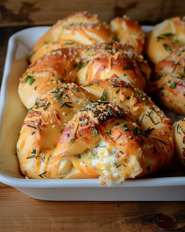 Mozzarella Stuffed Rosemary Parmesan Soft Pretzels