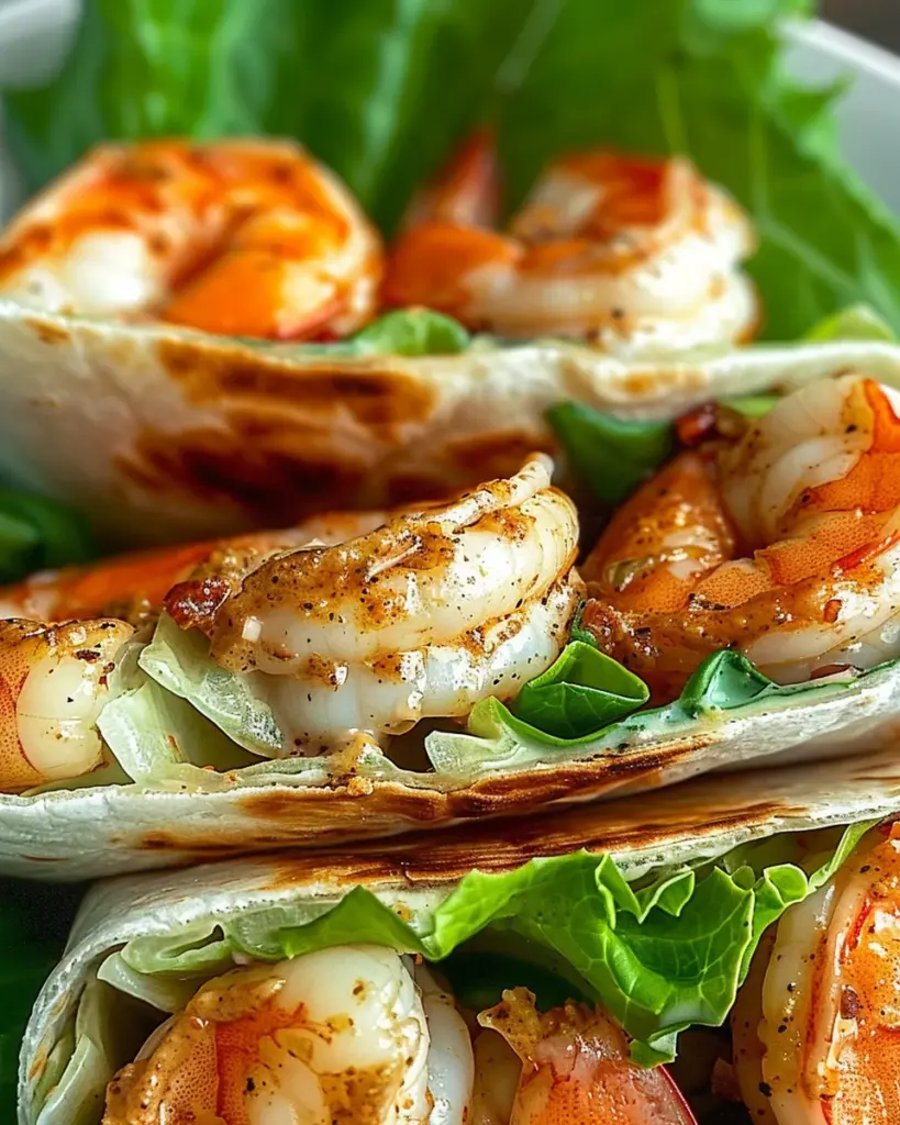 Grilled Shrimp Caesar Wraps