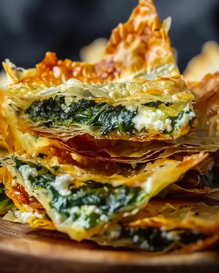 Mediterranean Spinach and Feta Crisps