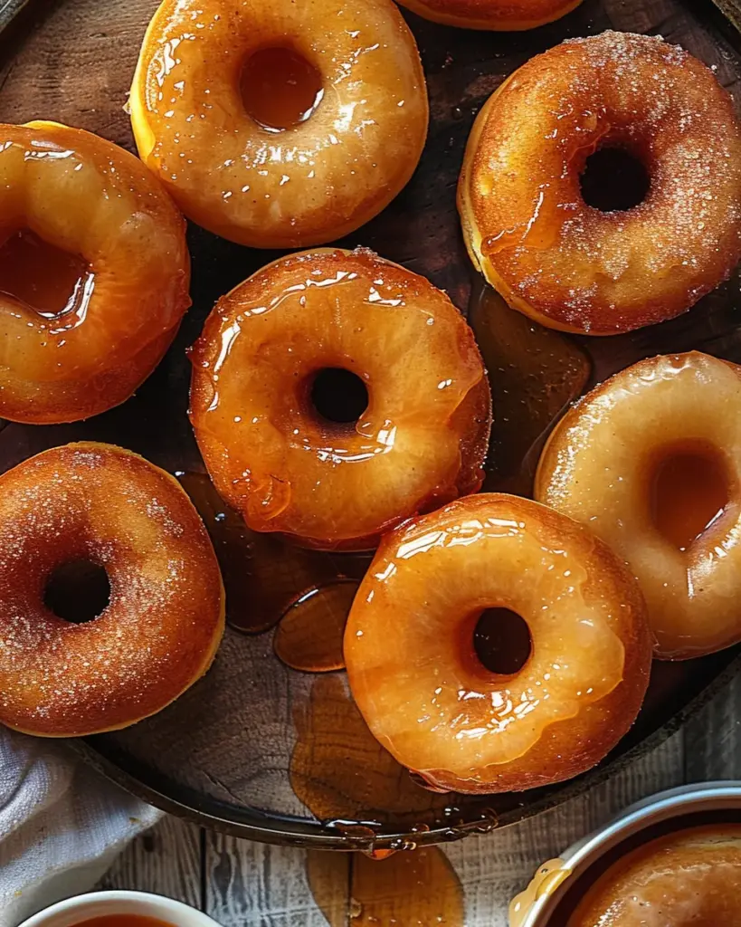 Hot Honey Cinnamon Apple Donuts