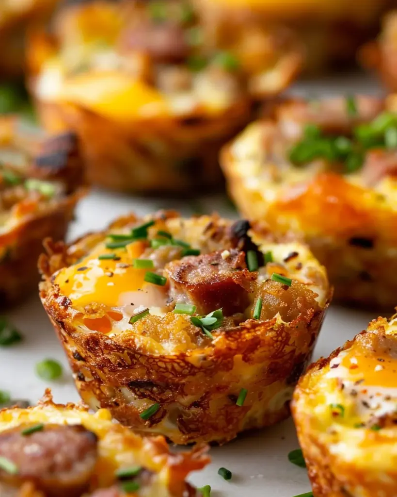 Mini Breakfast Omelets (Egg Muffins With A Tater Tot Crust)