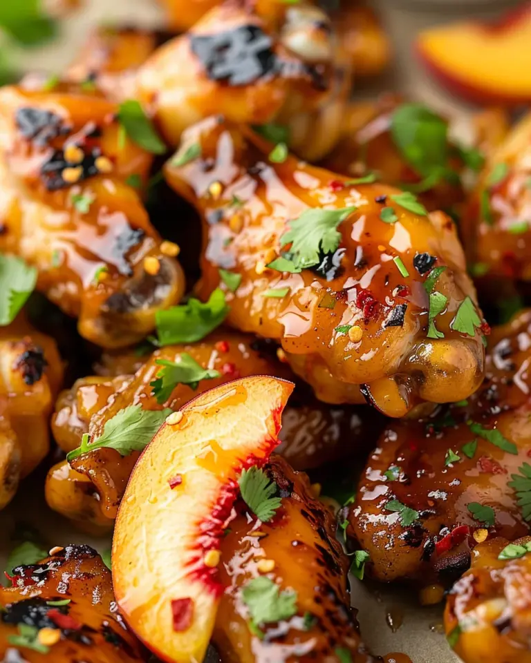 Hot Honey Peach Wings