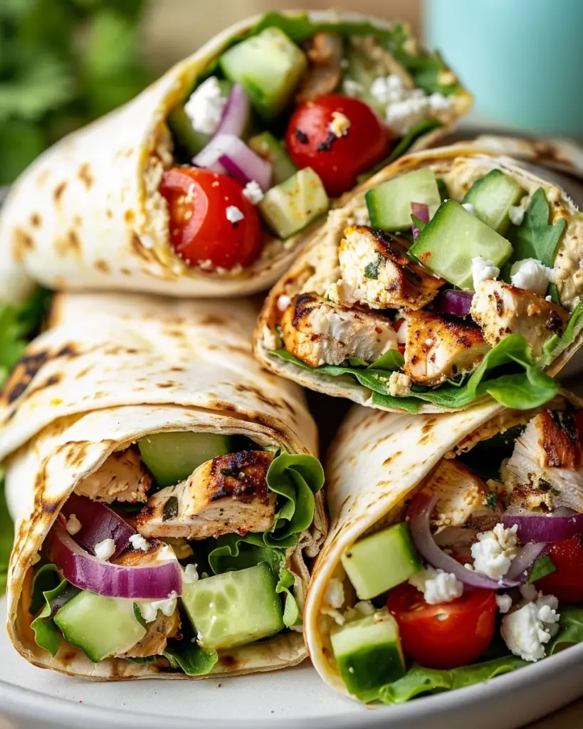 Mediterranean Chicken Wraps