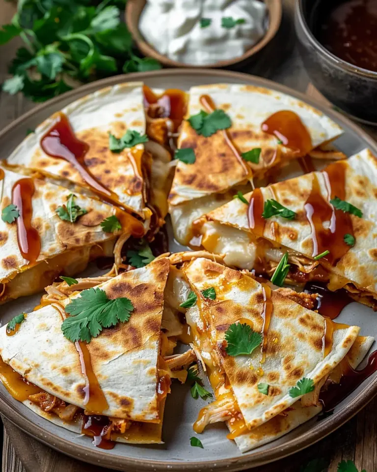 Hot Honey BBQ Chicken Quesadillas