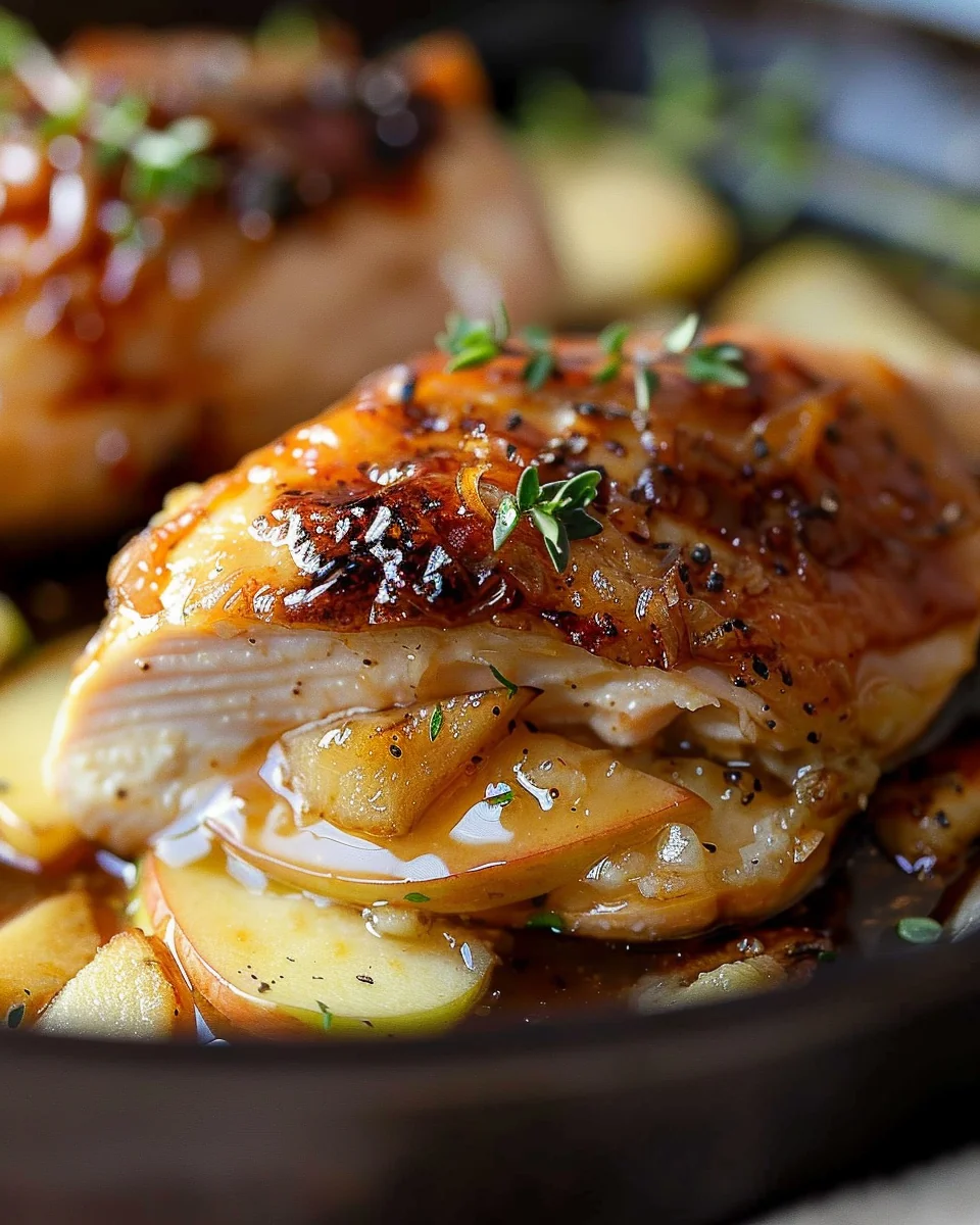 Apple and Brie Stuffed Chicken with Maple Dijon Glaze
