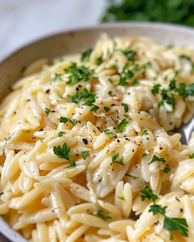 Creamy Roasted Garlic Parmesan Orzo