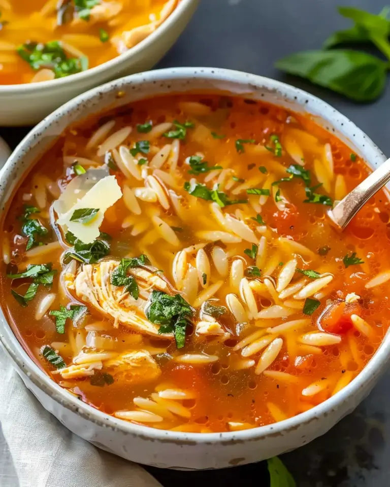 Chicken Orzo Tomato Soup Recipe