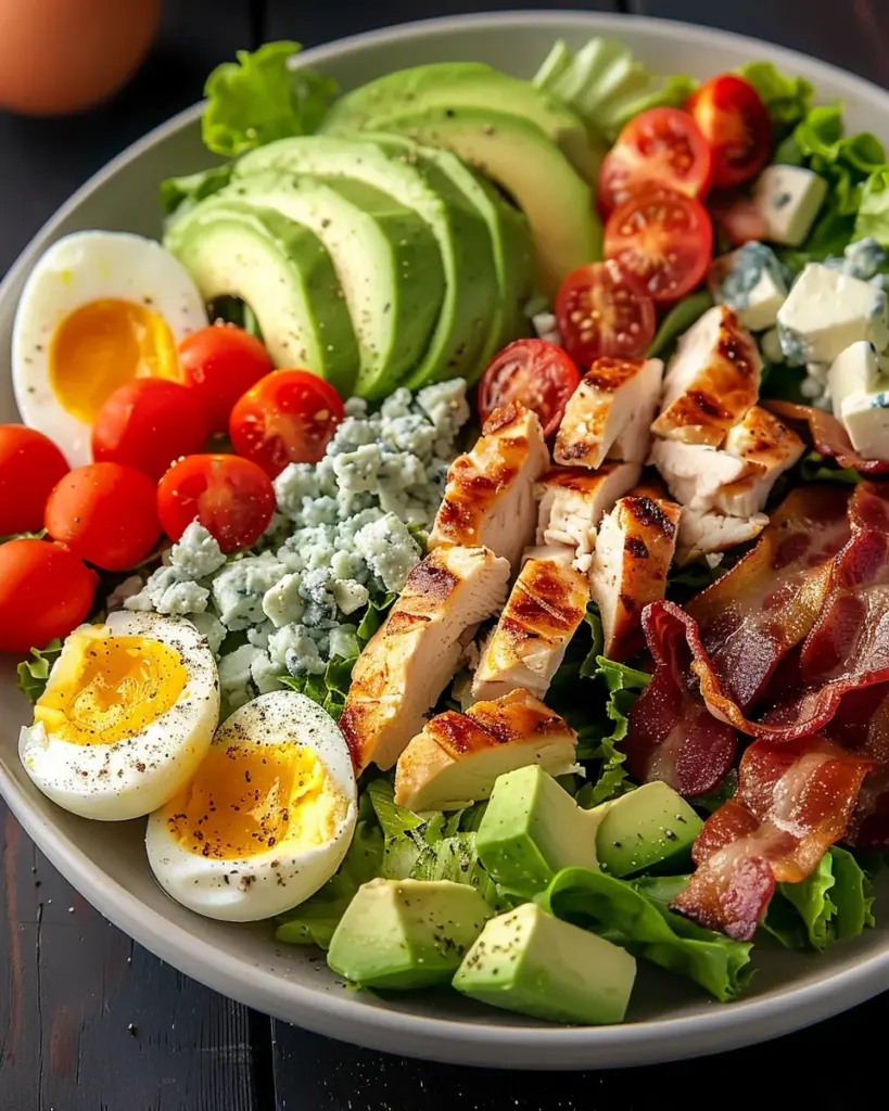 Classic American Cobb Salad with Crispy Bacon