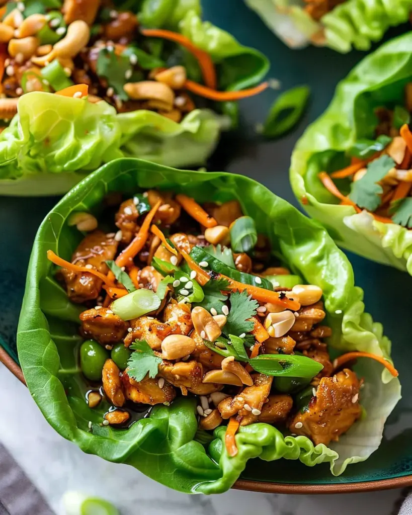 Thai Chicken Lettuce Wraps