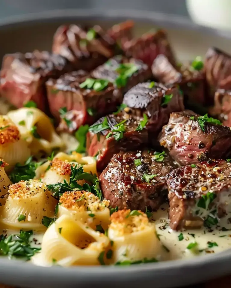 Savory Steak Bites & Pasta