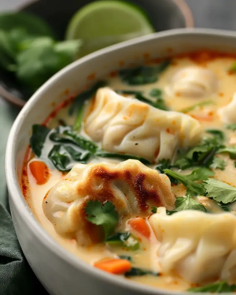 Thai Potsticker Coconut Soup