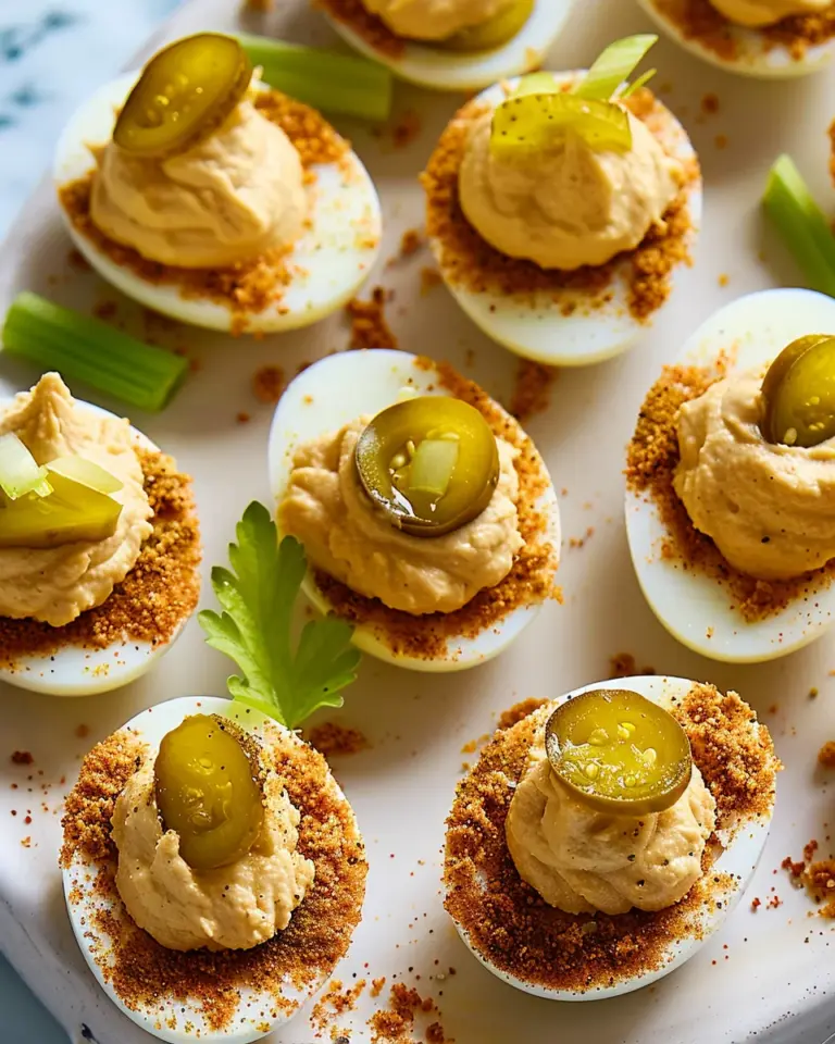 Bloody Mary Deviled Eggs