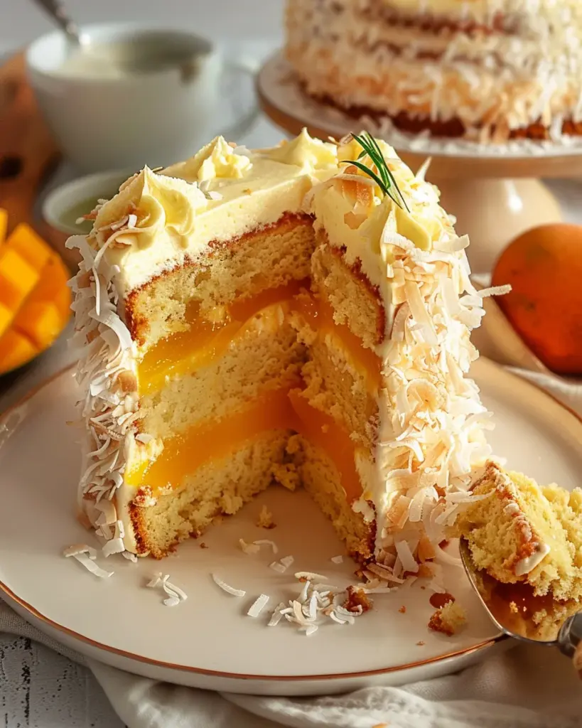 Vegan Mango Coconut Cake
