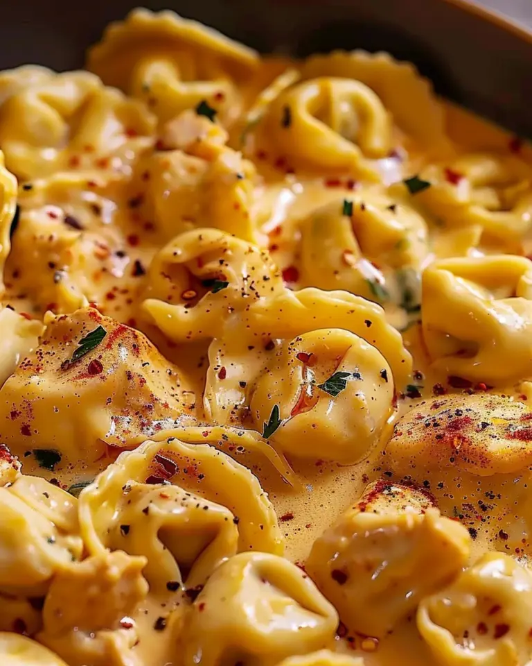 One-Pot Spicy Garlic Butter Chicken Tortellini