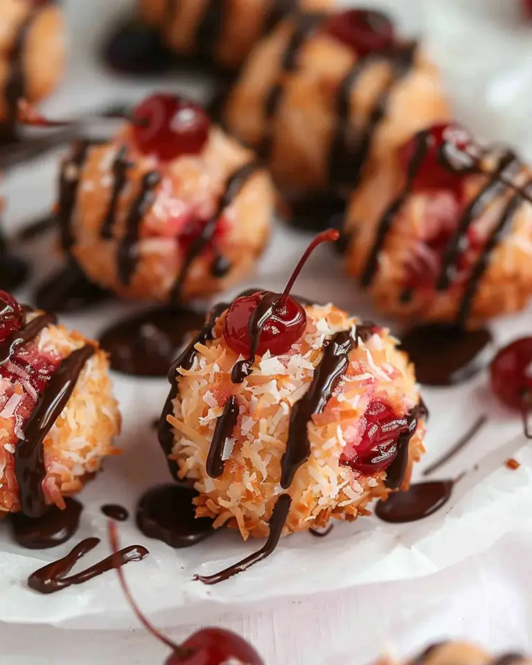 Cherry Coconut Macaroons